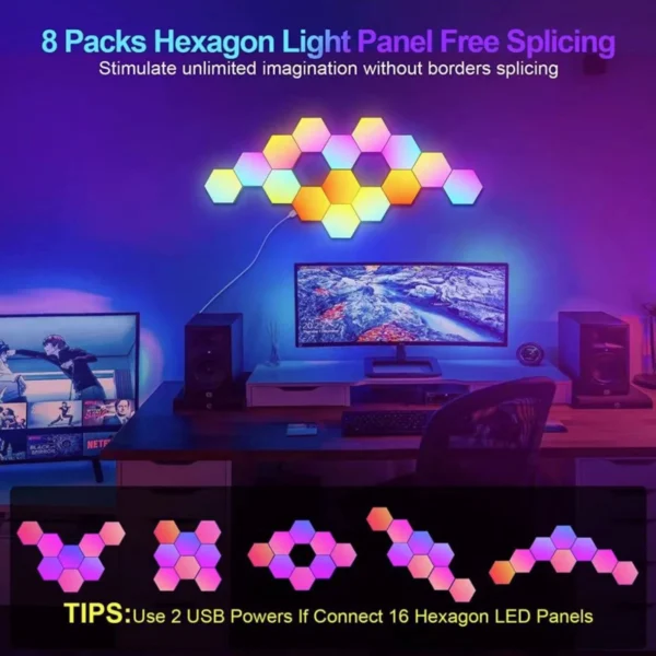 Pantalla LED hexagonal modular